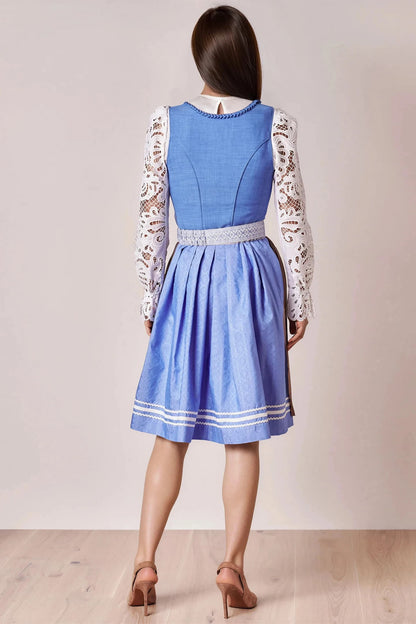 Julia Trentini Delia Midi Dirndl, Blue — 60cm