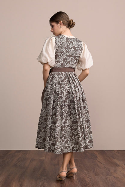 Julia Trentini Odita Dirndl, Brown — 80cm Maxi