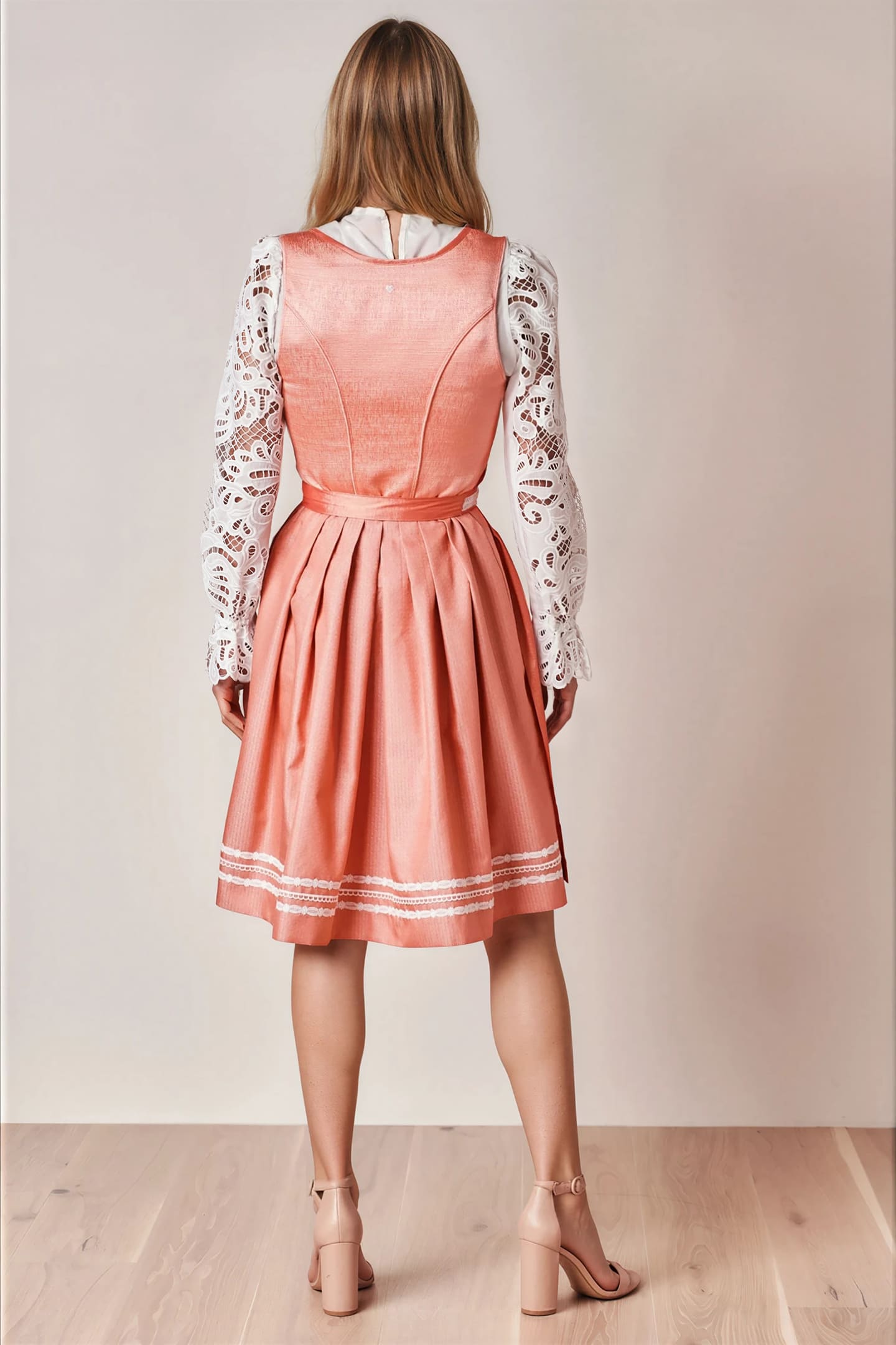 Julia Trentini Florence Midi Dirndl, Orange — 60cm