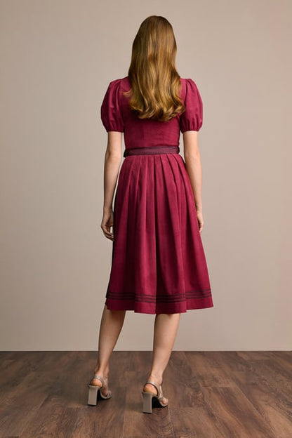 Julia Trentini Evelina Dirndl, Red — 70cm Long