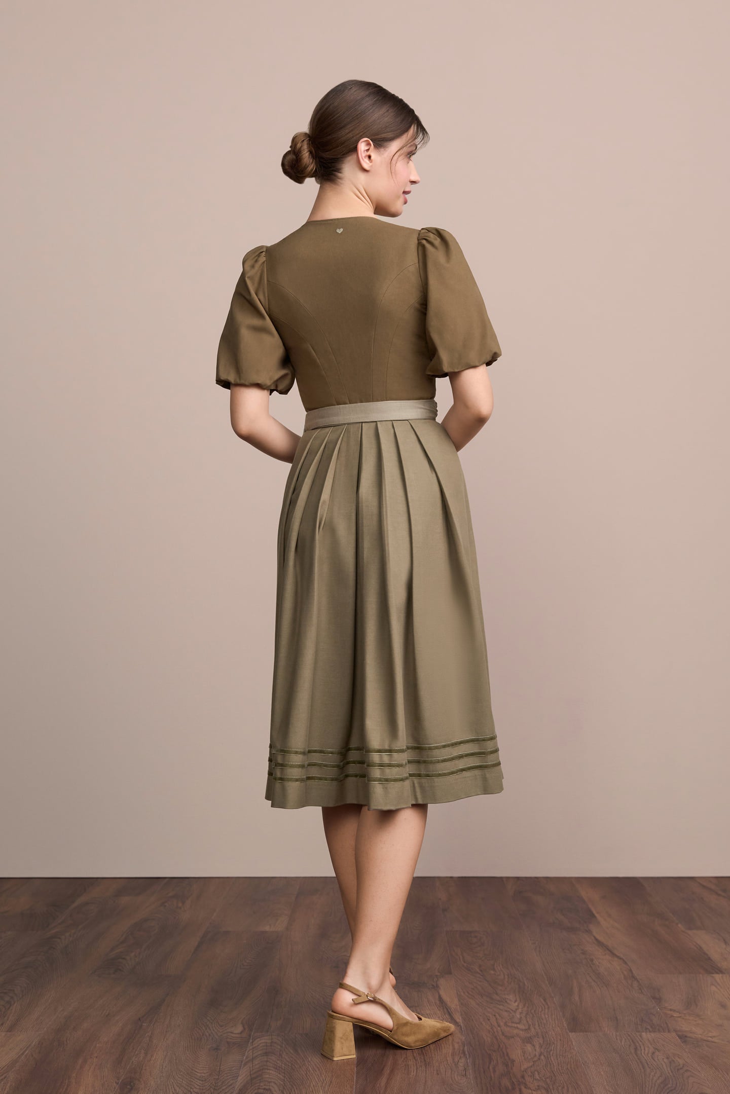 Julia Trentini Mathildea Dirndl, Olive — 70cm Long