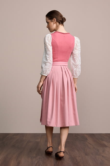 Julia Trentini Susi Dirndl, Rose Pink — 70cm Long