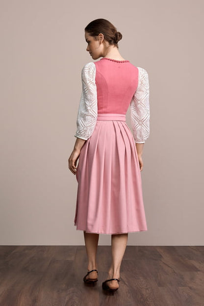 Julia Trentini Susi Dirndl, Rose Pink — 70cm Long