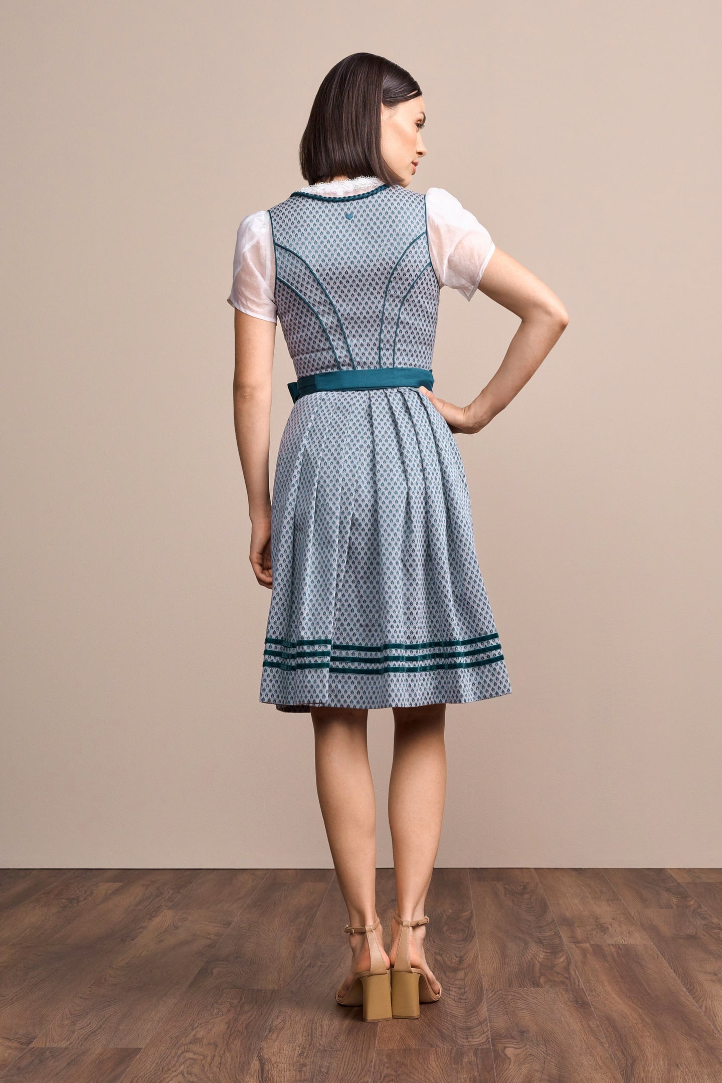 Julia Trentini Nika Midi Dirndl, Turquoise — 60cm