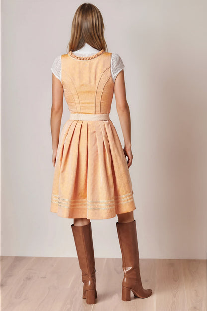 Julia Trentini Ilona Midi Dirndl, Orange — 60cm
