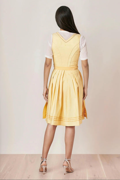 Julia Trentini Vivienne Midi Dirndl, Yellow — 60cm