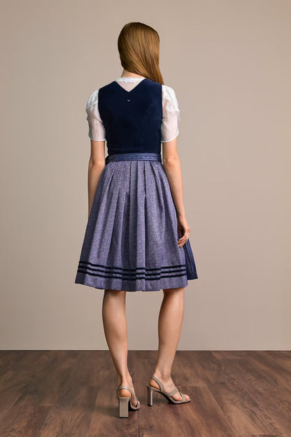 Julia Trentini Brenda Midi Dirndl, Blue — 60cm