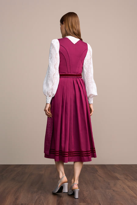 Julia Trentini Varia Dirndl, Purple — 80cm Maxi