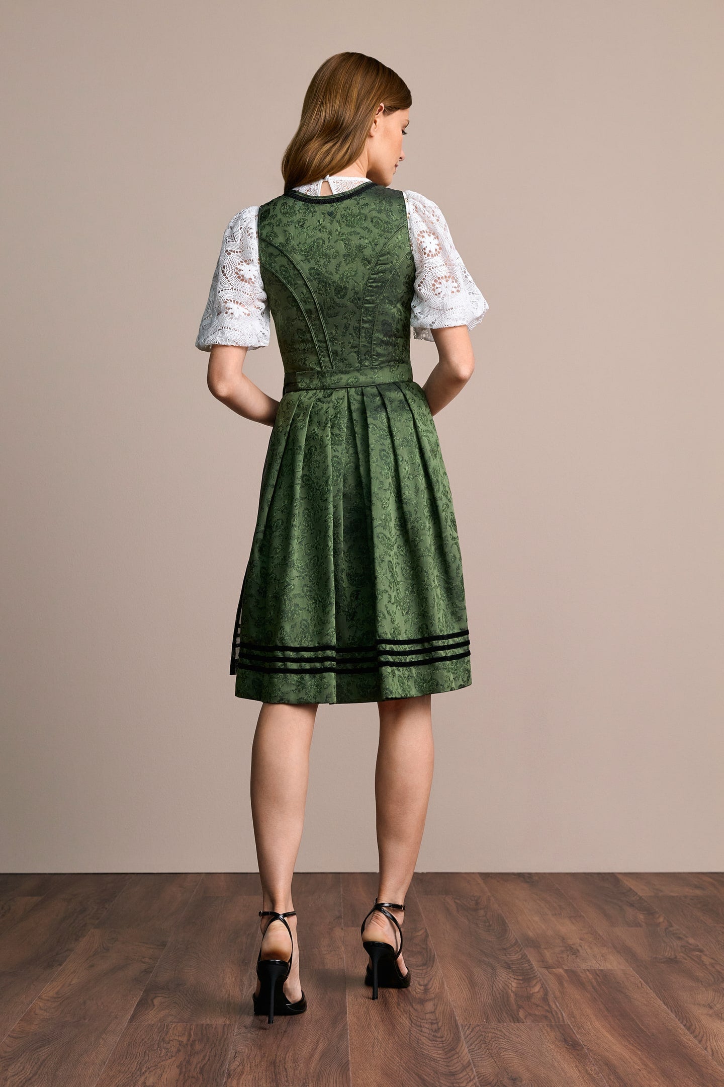 Julia Trentini Floriane Midi Dirndl, Green — 60cm