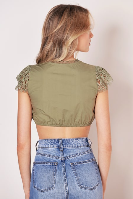 Dirndl blouse Manuela — green
