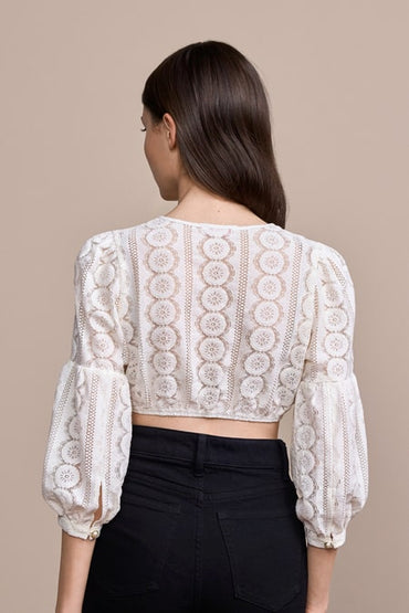 Julia Trentini Lori Dirndl Blouse, Ecru