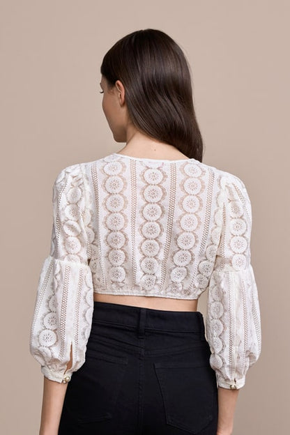 Julia Trentini Lori Dirndl Blouse, Ecru