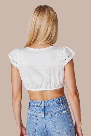 Julia Trentini Mara Dirndl Blouse, White