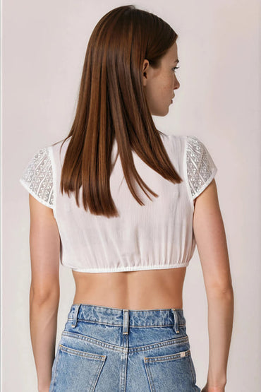 Julia Trentini Luce Dirndl Blouse, Ecru