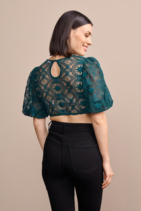 Julia Trentini Taina Dirndl Blouse, Blue