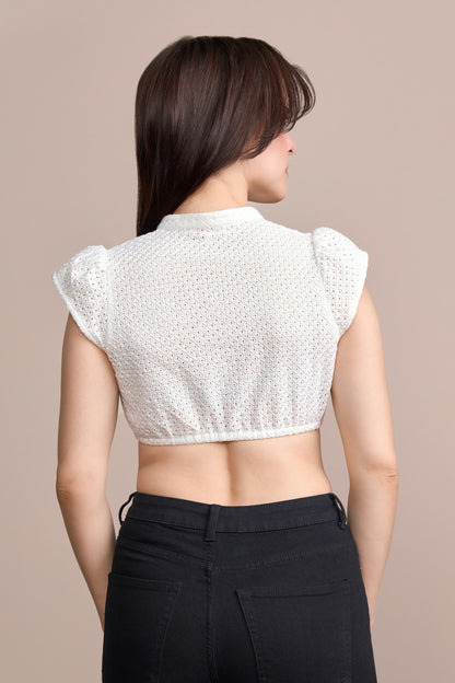 Julia Trentini Ilva dirndl blouse in ecru