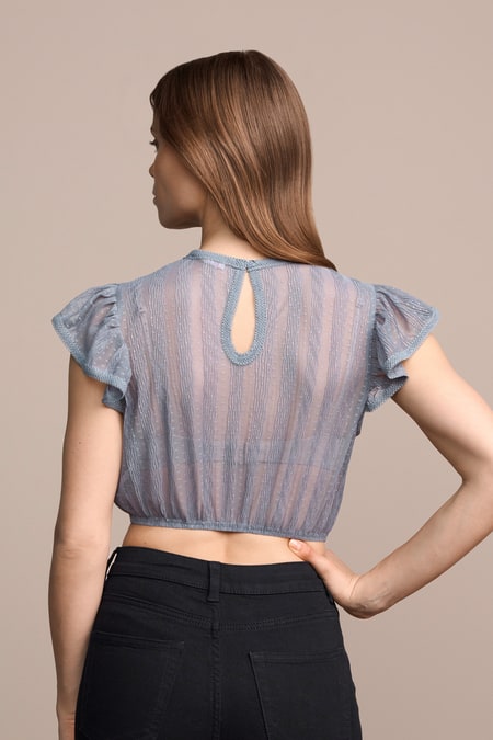 Dirndl blouse Aralyn — blue