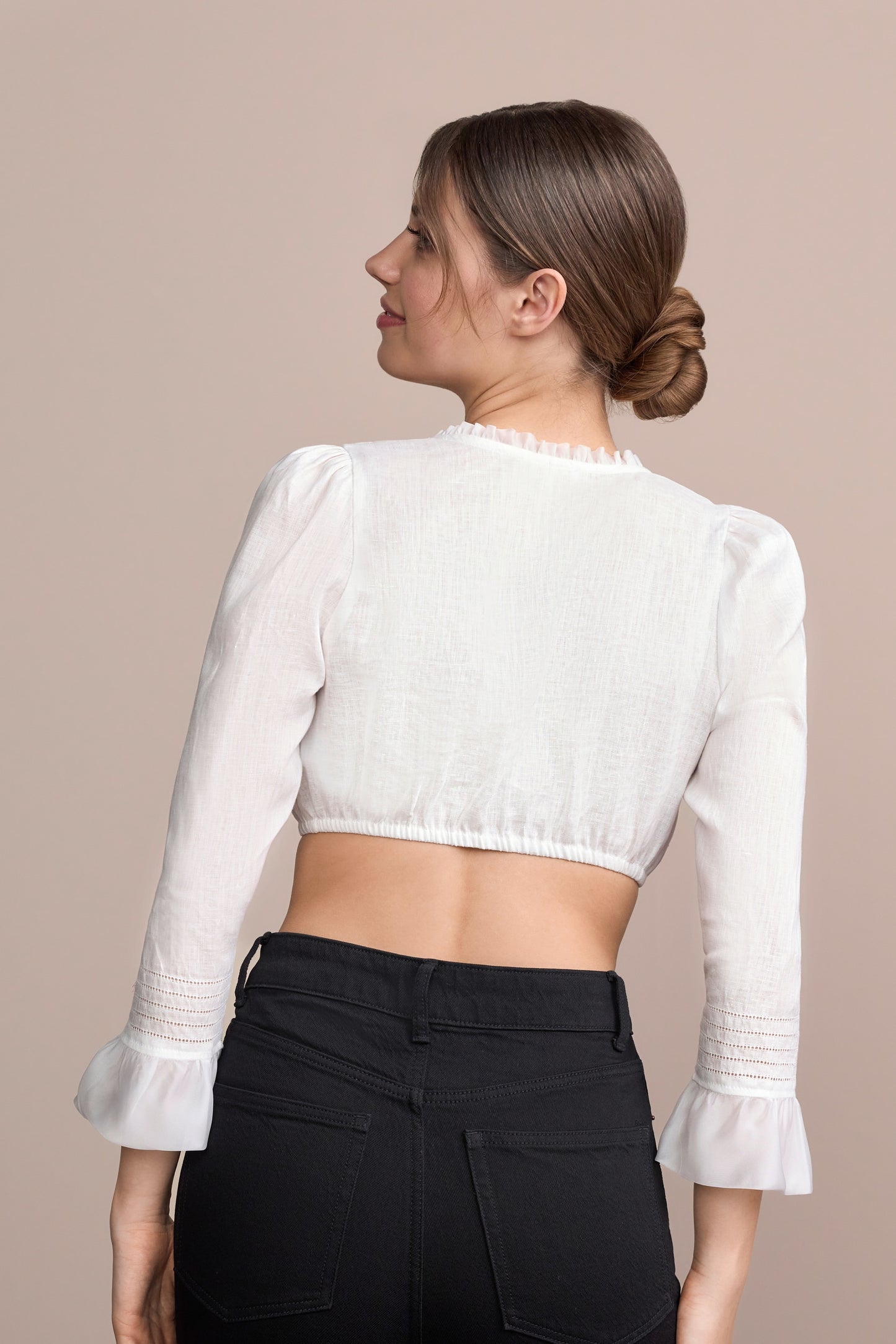 Julia Trentini Kaethea dirndl blouse in ecru