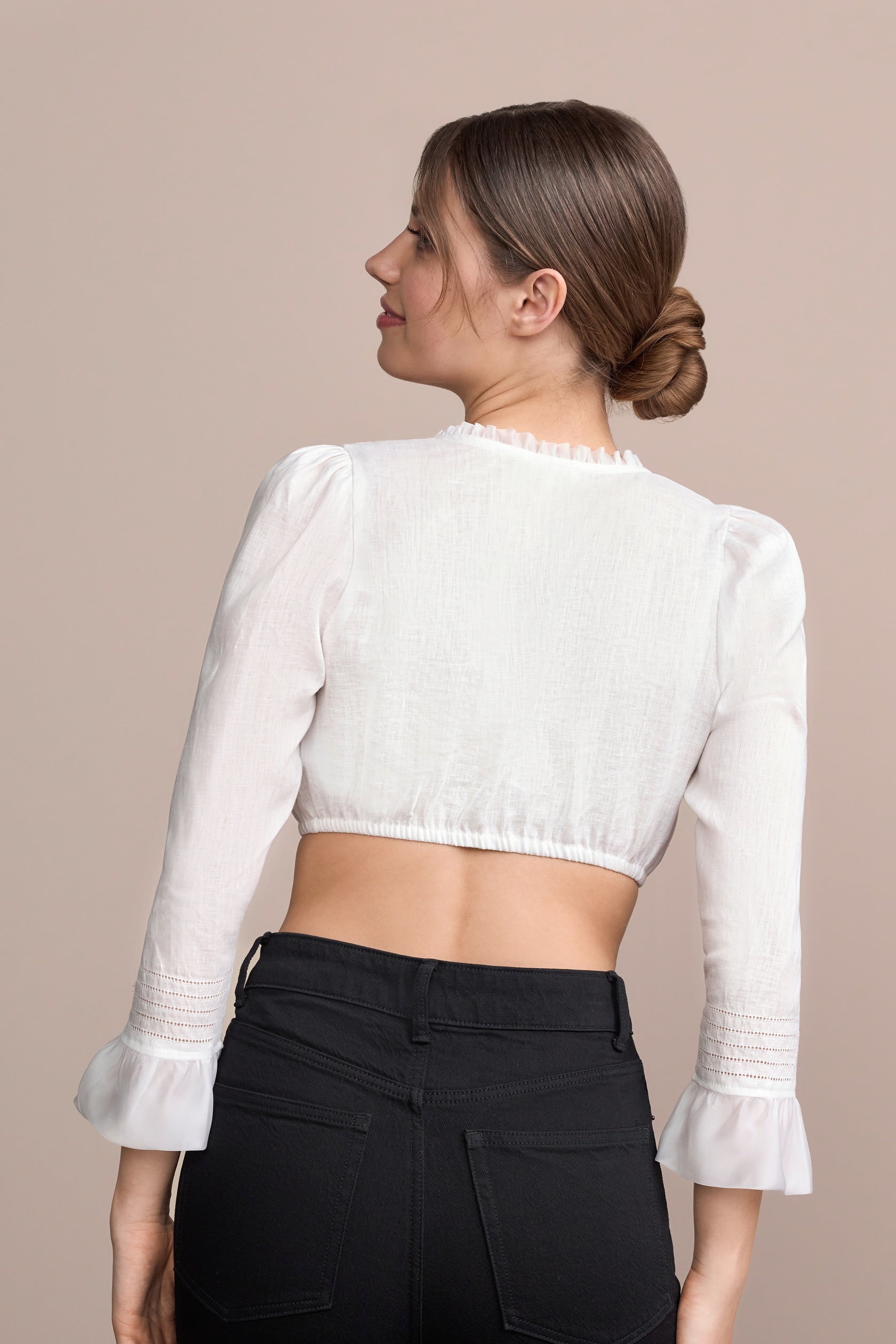 Julia Trentini Kaethea dirndl blouse in ecru