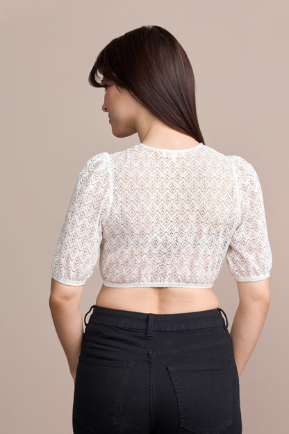 Julia Trentini Eilin dirndl blouse in ecru