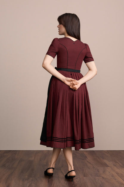 Julia Trentini Aviana Dirndl, Red — 80cm Maxi