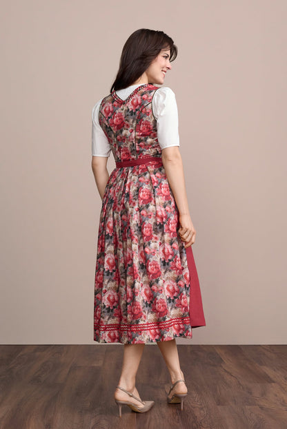 Julia Trentini Marlenea Dirndl, Red — 80cm Maxi