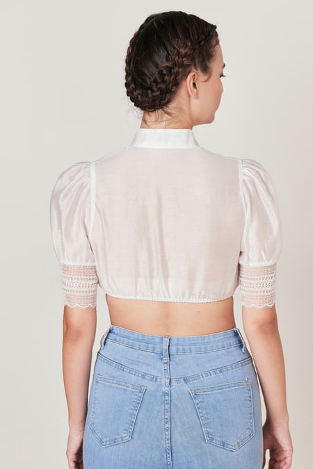 Julia Trentini Sibylle Dirndl Blouse, Ecru