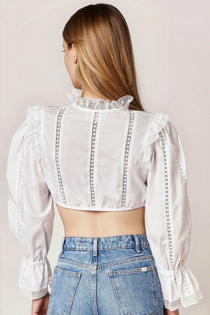 Julia Trentini Flavia Dirndl Blouse, White