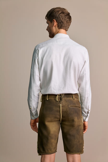 Trentini Trachten Long Sleeve Shirt Kai — ecru