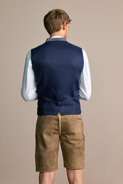 Trentini Traditional Vest Georg — blue