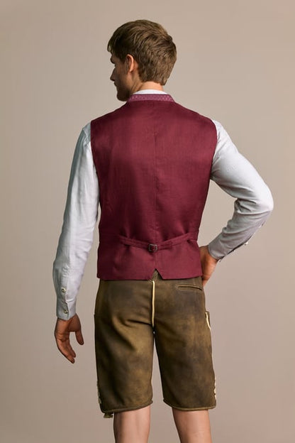 Trentini Traditional Vest Georg — red