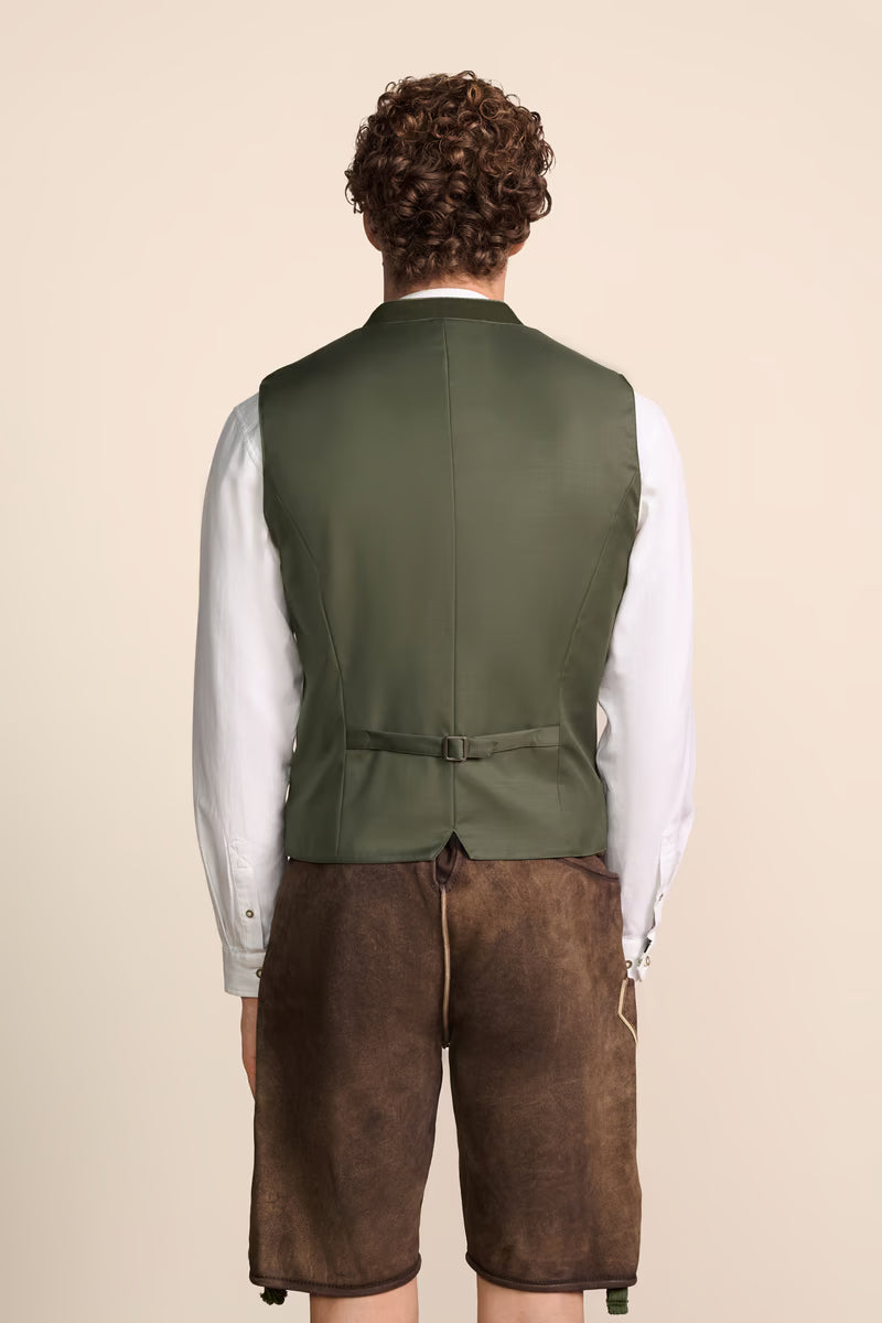 Krüger 'Elyas' Traditional Vest — Olive (52)