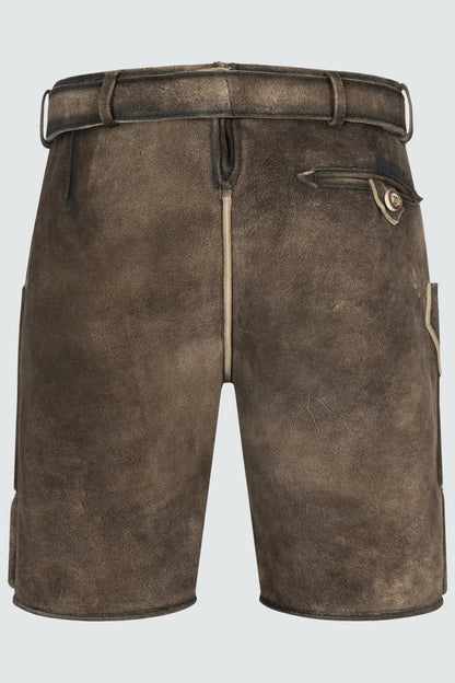 Kruger Men's Lederhosen "Wanja" brown with Belt (52,54,58)