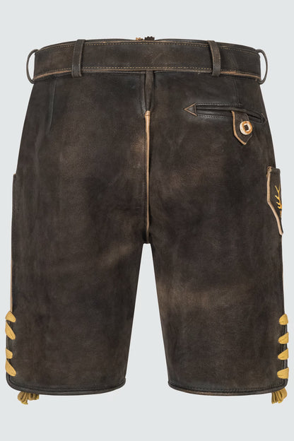 Kruger Men's Lederhosen "Tilo" brown/yellow