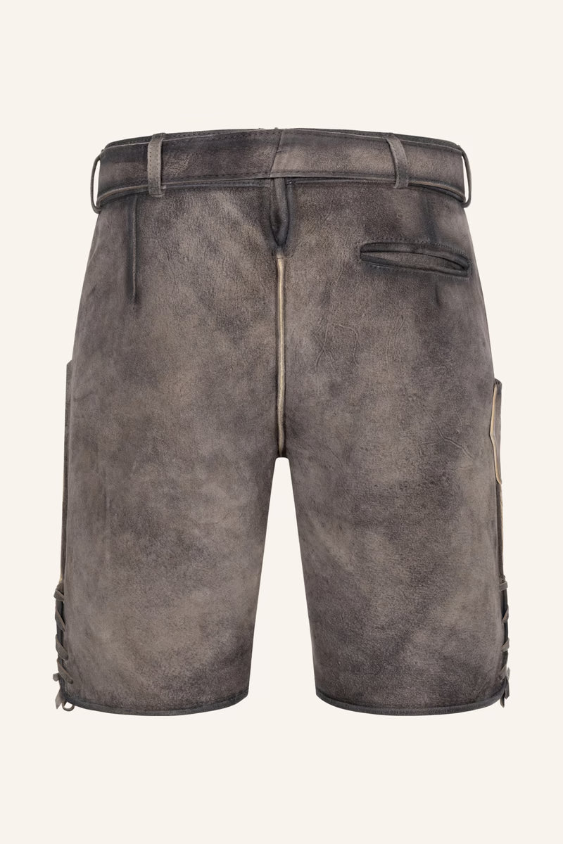 Kruger Men's Lederhosen "Zephar" with belt - Brown