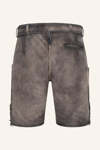 Kruger Men's Lederhosen "Zephar" with belt - Brown
