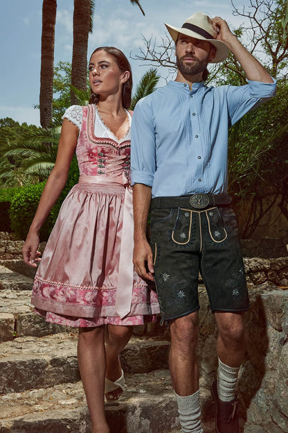 Kruger Midi Dirndl 2pcs. 60cm "Rosmerta" red (34,36,38)