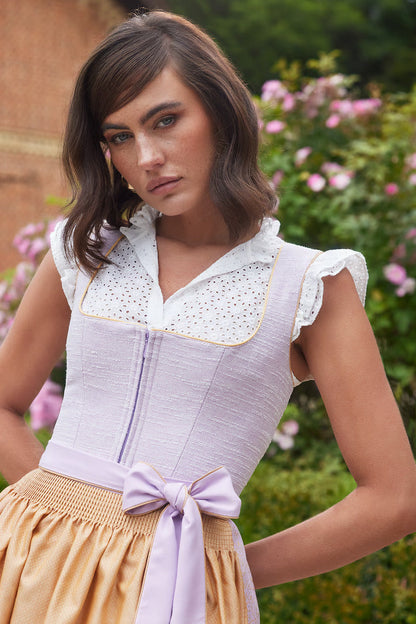 Kruger Midi Dirndl 2pcs. 60cm "Inessa" purple (36,38)