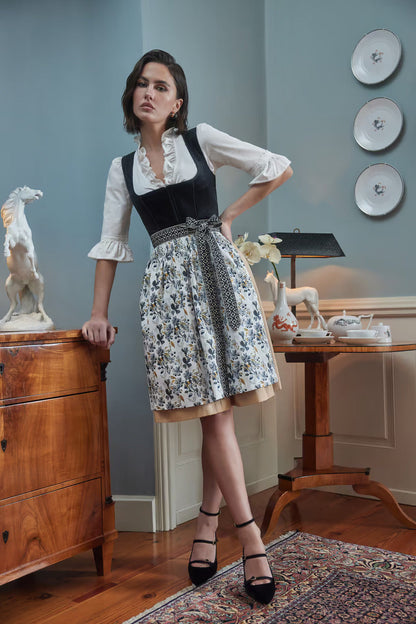 Kruger Long Dirndl 2pcs. 70cm "Lona" black (size 38)
