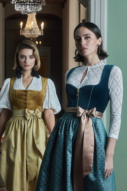 Kruger Fadia Midi Dirndl, Green — 60cm 2pc Set