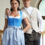 (new) Kruger Long Dirndl 2pcs. 70cm "Libby" blue