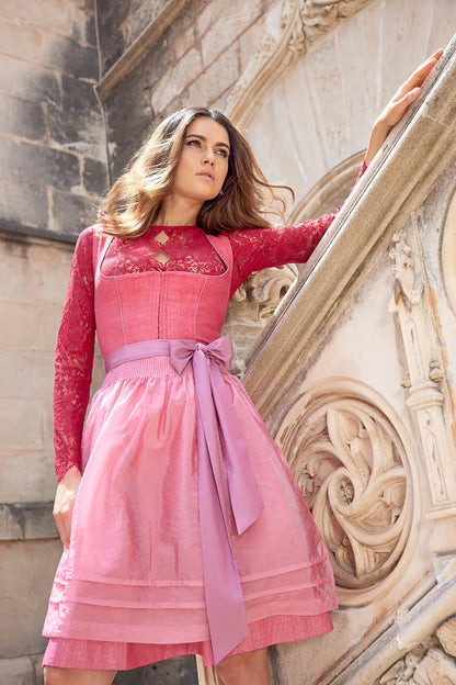 Kruger Midi Dirndl 2pcs. 60cm "Amandine" red (low stock)