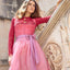 Kruger Midi Dirndl 2pcs. 70cm "Amandine" red