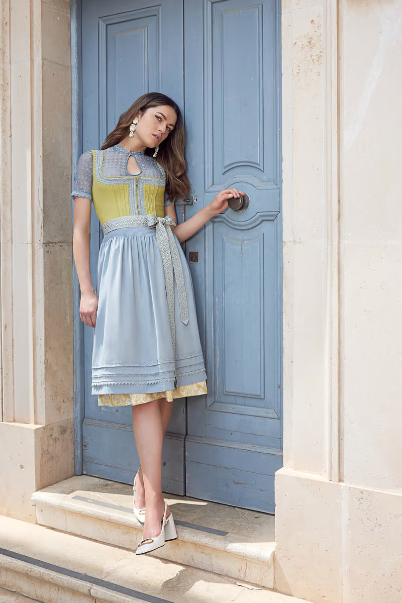 Kruger Long Dirndl 2pcs. 70cm "Eltje" yellow
