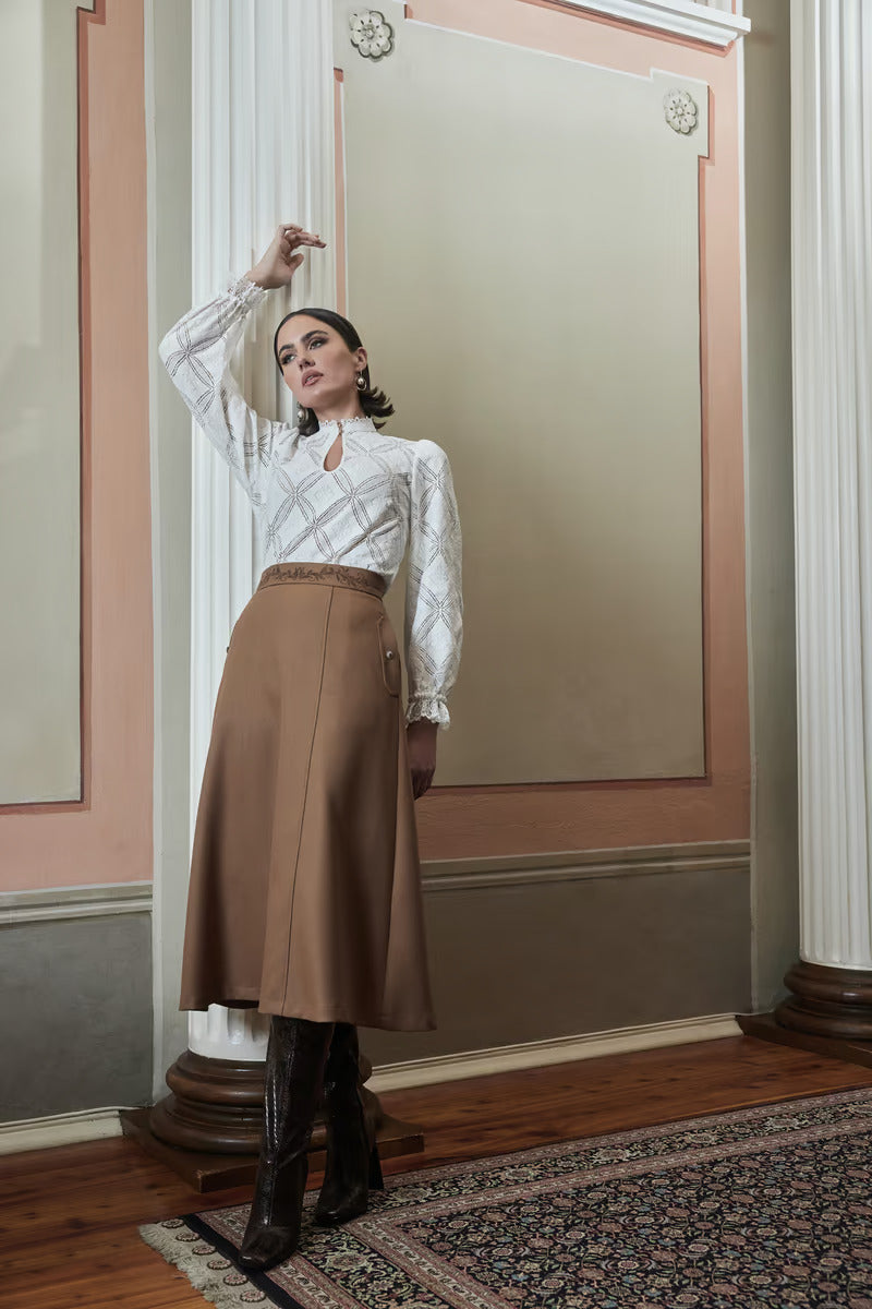 Kruger Trad Blouse 1pc.  "Dannika" Ecru