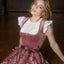 Kruger Long Dirndl 2pcs. 70cm "Kaelyn" red