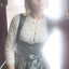 Kruger Midi Dirndl 2pcs. 60cm "Lunessa" green