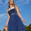 Kruger Midi Dirndl 2pcs. 60cm "Alisha" blue