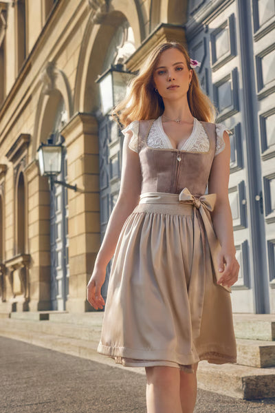 Kruger Midi Dirndl 2pcs. 60cm "Dena" pink (42,48)