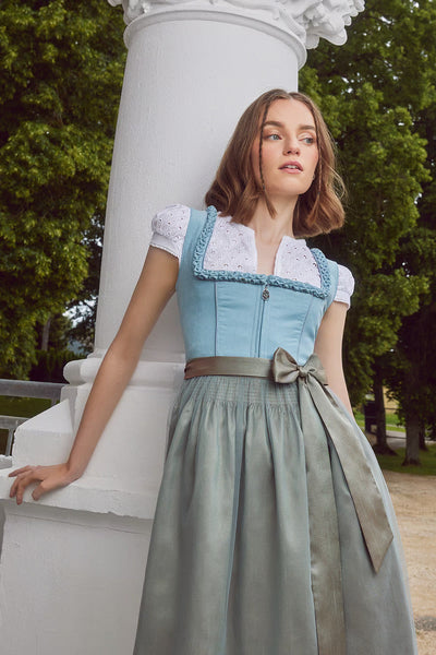 Kruger Mini Dirndl 2pcs. 50cm "Emmeline" blue (32,34,36)
